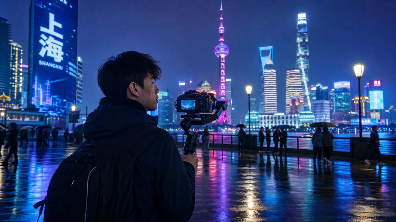 小马拉大车-小马拉大车生活传媒：夜上海魅力·城市夜景Vlog传媒分享